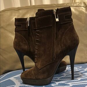 Yves Saint Laurent Brown Ankle Boots